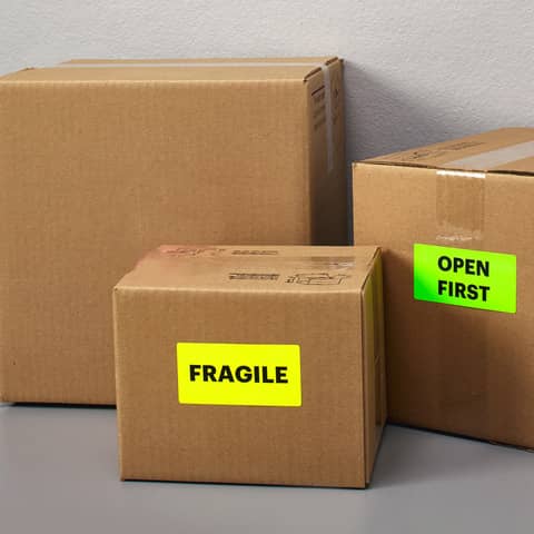 Etichette giallo fluorescente permanenti Tico laser/inkjet 1 et./foglio conf. 70+10 ff OMAGGIO 210x297 mm